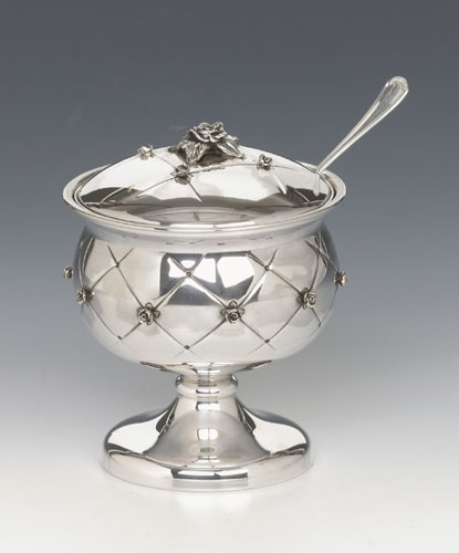 see specials on discount silver judaica - Silver Honey Dishes